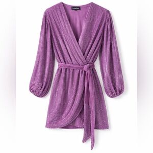 Retrofete Purple Long Sleeve Dress